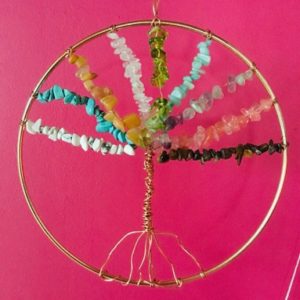 Arbre de vie multicolore éventail